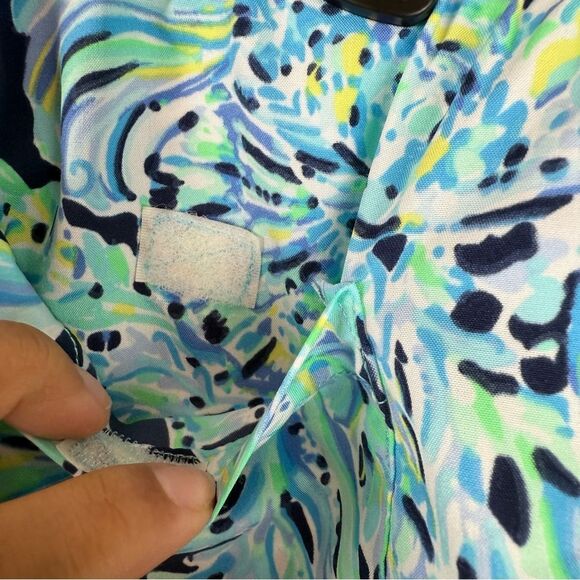 Lilly Pulitzer Ocean Trail Shorts In High Tide Navy Scuba Doo Size Small 001485 - Picture 4 of 7